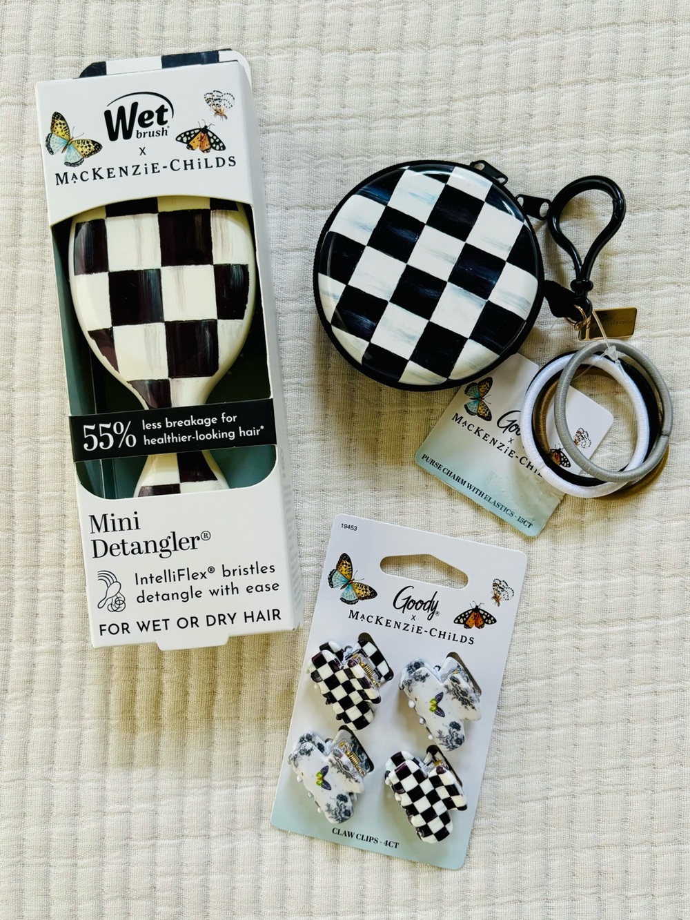 MacKenzie-Childs x Goody Hair Accessories and Mini Detangler Brush Bundle